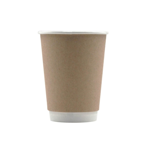 Стакан бумажный двухслойный GlobalCups Крафт d=90 300 мл