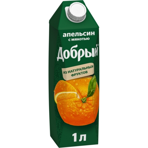 Добрый нектар Апельсин 1000 мл тетрапак с крышкой