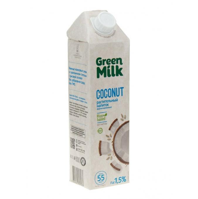 Молоко Green Milk Coconut Кокосовый на рисовой основе 1000 мл