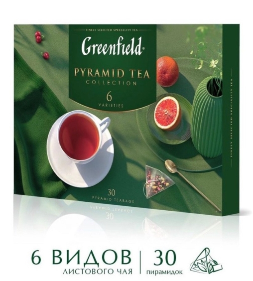 Greenfield Piramid Tea Collection 6 видов 30 пирам. 56 г