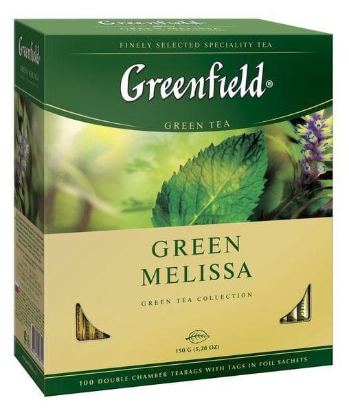 Чай зелёный Greenfield Green Melissa 100 пак. х 1,5г