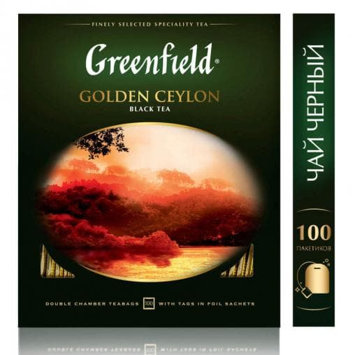 Чай черный Greenfield Golden Ceylon, 100 пак. х 2г