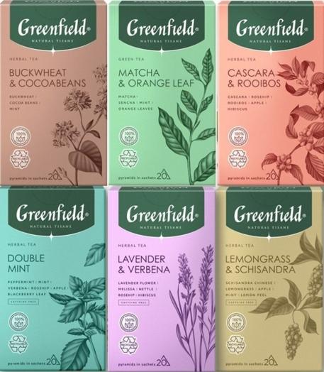Чай Greenfield Natural Tisane травяной Buckwheat & Cocoabeans 20 пирам. × 1,8 г