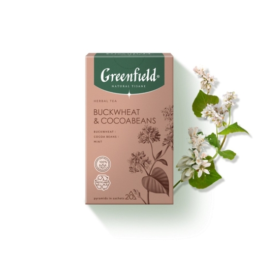 Чай Greenfield Natural Tisane травяной Buckwheat & Cocoabeans 20 пирам. × 1,8 г
