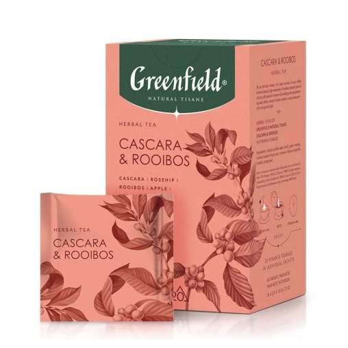 Чай Greenfield Natural Tisane травяной Cascara & Rooibos 20 пирам. × 1,8 г