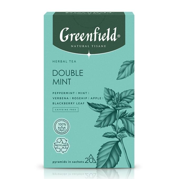 Чай Greenfield Natural Tisane травяной Double Mint 20 пирам. × 1,8 г