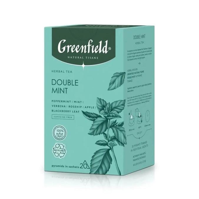 Чай Greenfield Natural Tisane травяной Double Mint 20 пирам. × 1,8 г