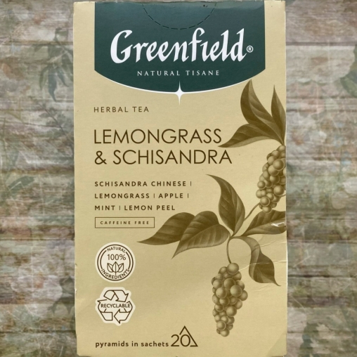 Чай Greenfield Natural Tisane травяной Lemongrass & Schisandra 20 пирам. × 1,8 г