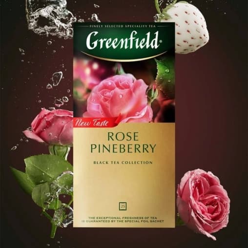 Чай черный Greenfield Rose Pineberry 25 пак. × 1,5 г