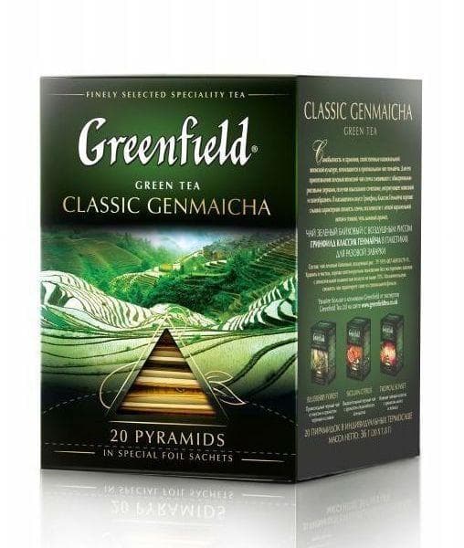 Чай зеленый Greenfield Classic Genmaicha 20 пирам. × 1,8г