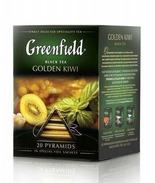 Чай черный Greenfield Golden Kiwi 20 пирам. × 1,8 г