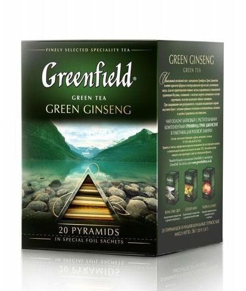 Чай улун Greenfield Green Ginseng 20 пирам. × 1,8 г