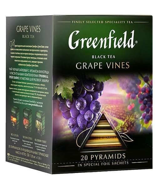 Чай черный Greenfield Grape Vines 20 пирам. × 1,8 г