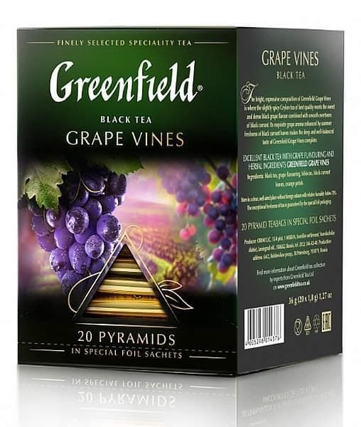 Чай черный Greenfield Grape Vines 20 пирам. × 1,8г