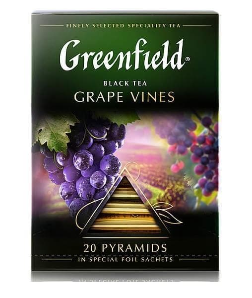 Чай черный Greenfield Grape Vines 20 пирам. × 1,8 г