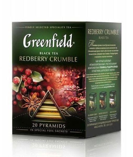 Чай черный Greenfield Redberry Crumble 20 пирам. × 1,8 г