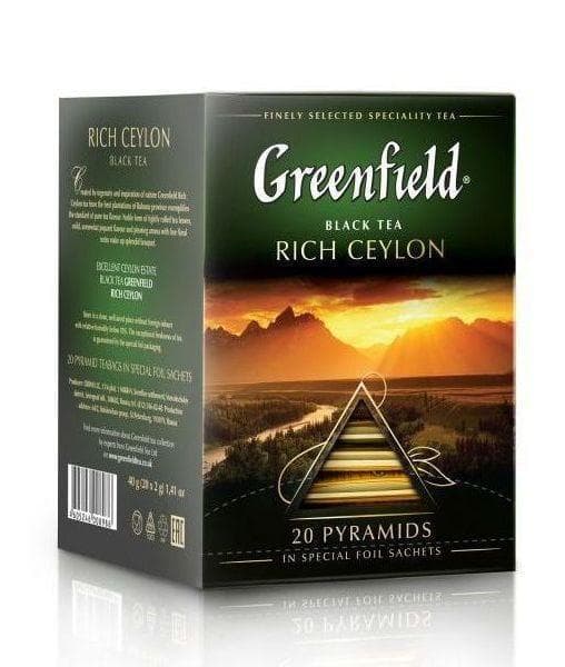 Чай черный Greenfield Rich Ceylon 20 пирам. × 2г