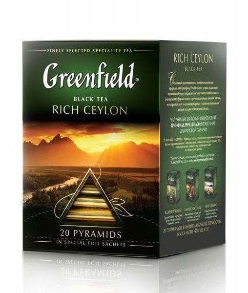 Чай черный Greenfield Rich Ceylon 20 пирам. × 2г