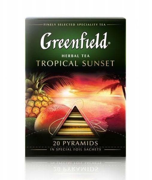Чай фрукт. Greenfield Tropical Sunset 20 пирам. × 1,8г