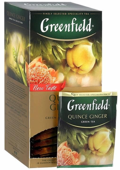 Чай зеленый Greenfield Quince Ginger (25 пак. х 2г)