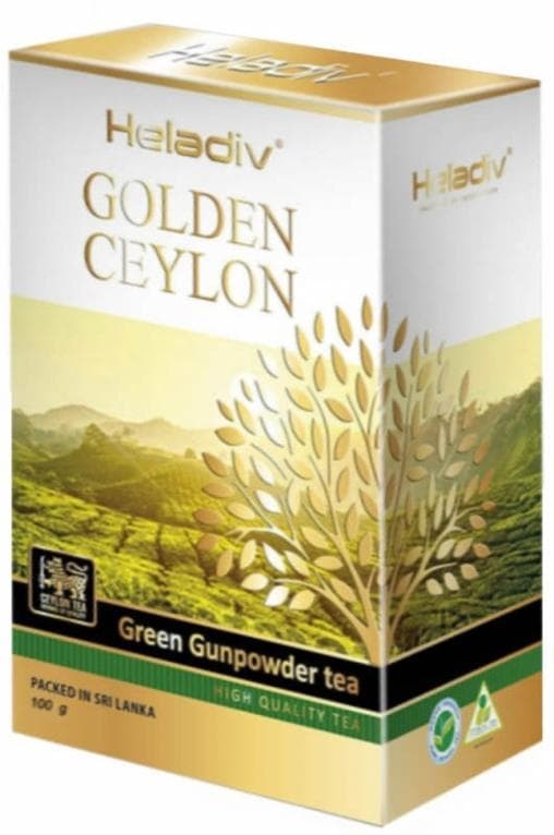 Чай зеленый листовой Heladiv Golden Ceylon Gunpowder 100г