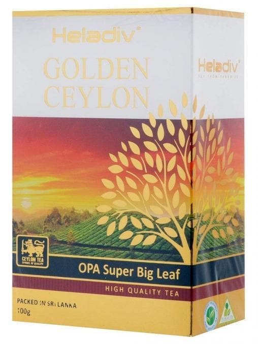 Чай черный Heladiv Golden Ceylon OPA супер крупнолист. 100г