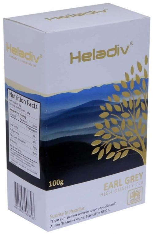 Чай черный Heladiv Earl Grey PEKOE листовой 100 г