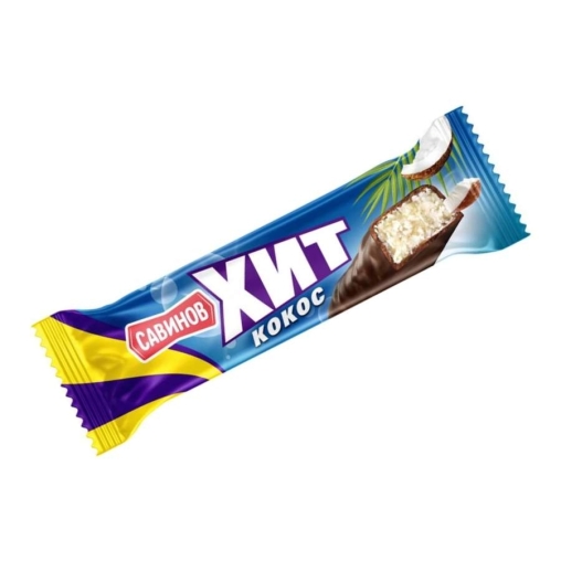 Батончик Савинов шоколадный ХИТ Кокос 40 г