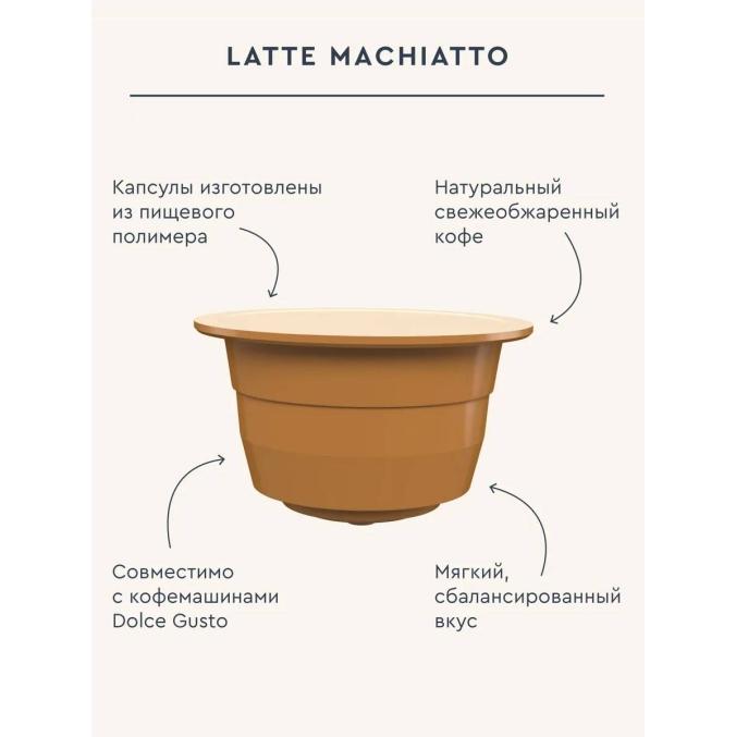 Кофе-капсулы Home Barista для Dolce Gusto LATTE MACHIATTO 24+24 шт.