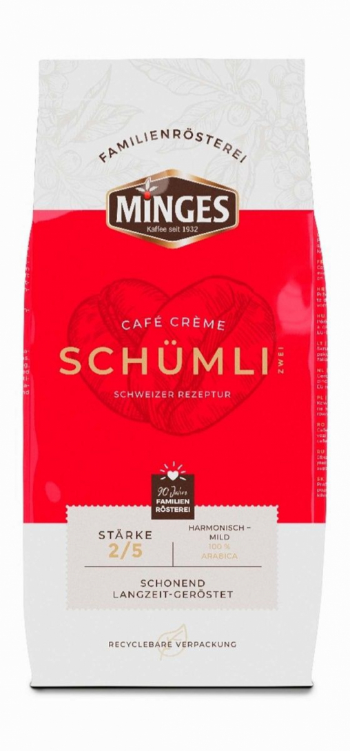 Кофе в зернах Minges Cafe Creme Schumli 2 1000 г