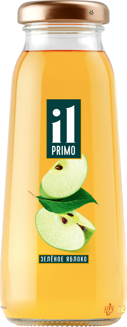 IL Primo 100% сок Зеленое яблоко осветленный 200 мл стекло