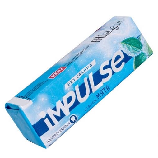 Жевательная резинка без сахара Impulse Мята 14г