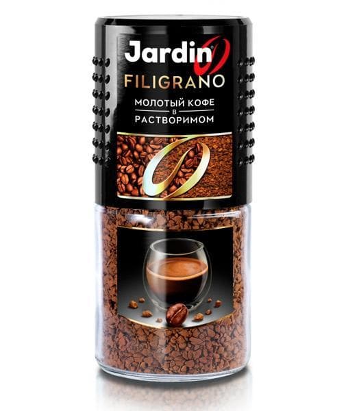 Кофе растворимый с молотым Jardin Filigrano стекл. банка 95 г