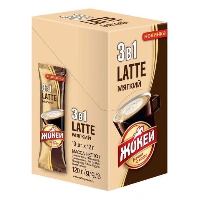 Кофе растворимый в стике 3в1 Жокей Latte Мягкий