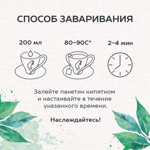 Чай Зеленый Julius Meinl пакетированный премиум органик 25 пак.