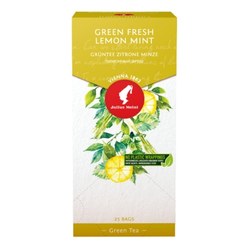 Чай зеленый Julius Meinl Лимонный фреш пакетированный премиум 25 пак.