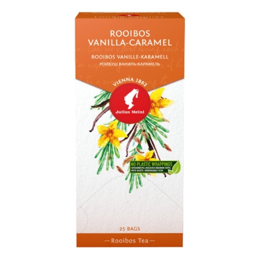 Чай травяной Julius Meinl Ройбуш Ваниль Карамель пакетированный премиум 25 пак.