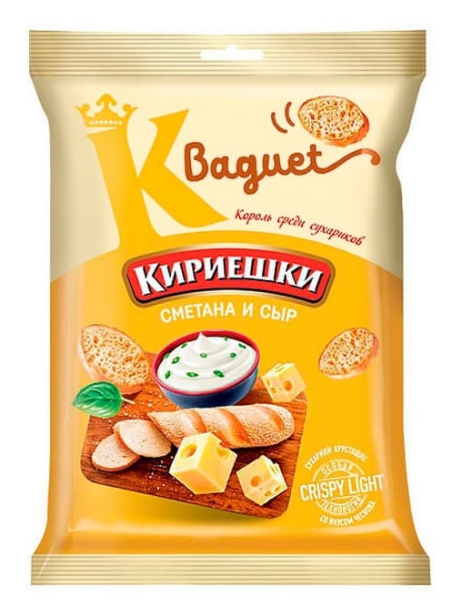 Сухарики Кириешки Baguet Сметана и сыр 50 г