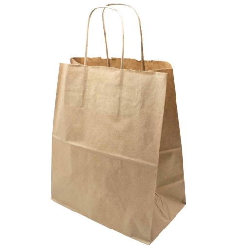 Крафт пакет 260×150×350 мм с кручеными ручками
