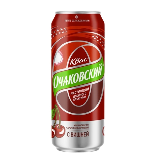 Квас газированный Очаково ВИШНЯ 450 мл ж/б