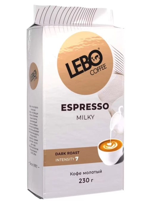 Кофе молотый LEBO Espresso MILKY 230 г
