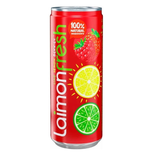 Газированный напиток Laimon Fresh Лайм Лимон ЯГОДЫ 330 мл ж/б