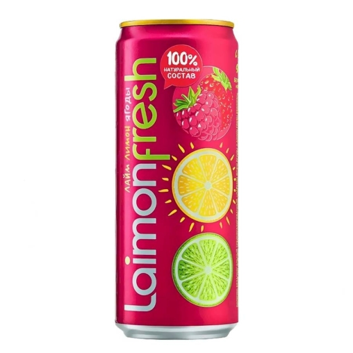 Газированный напиток Laimon Fresh Лайм Лимон ЯГОДЫ 330 мл ж/б