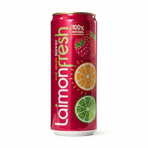 Газированный напиток Laimon Fresh Лайм Лимон ЯГОДЫ 330 мл ж/б