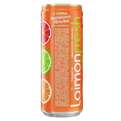 Газированный напиток Laimon Fresh Мандарин Лайм Сицилийский апельсин 330 мл ж/б