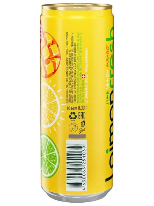 Газированный напиток Laimon Fresh Mango 330 мл ж/б