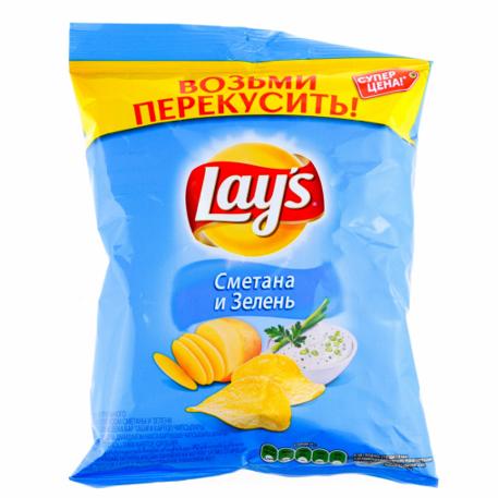 Чипсы Lays Сметана Зелень 37 г