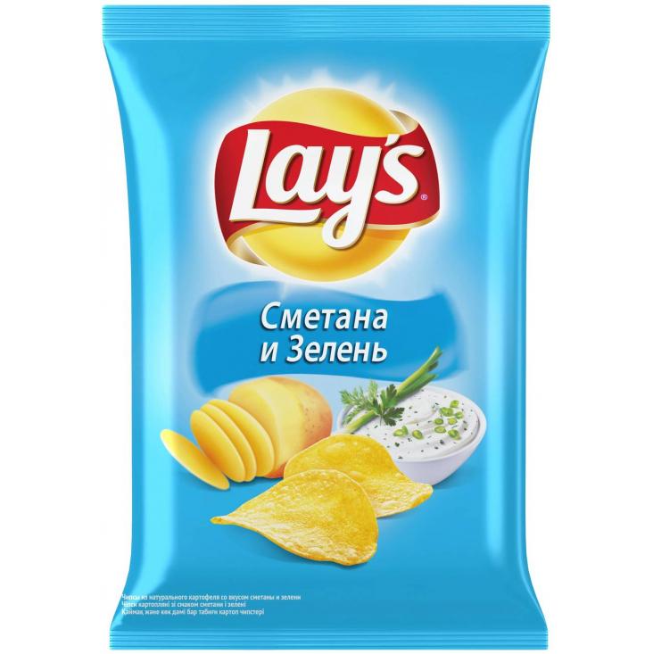 Чипсы Lays Сметана Зелень 37 г