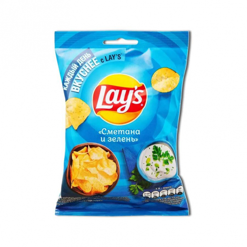 Чипсы Lays Сметана Зелень 37 г