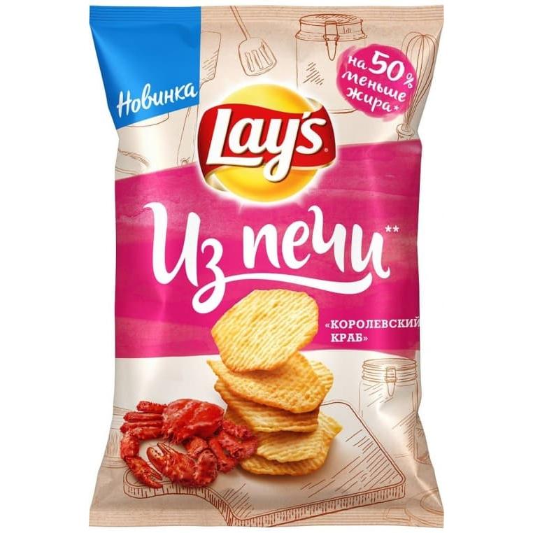 Чипсы Лейс LAYS из печи Королевский Краб 85г